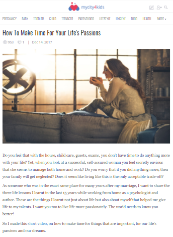 How To Make Time For Your Life's Passions