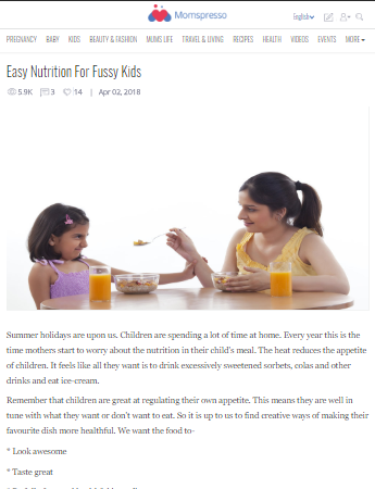 Easy Nutrition For Fussy Kids